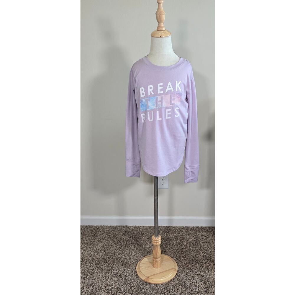 Runway Long Sleeve "Break the Rules" Activewear Shirt Size S 6-7